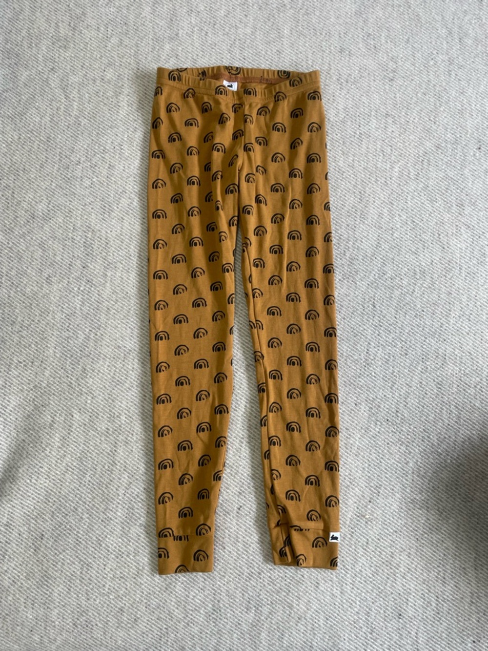Little & Lively Mustard Rainbow Print Leggings